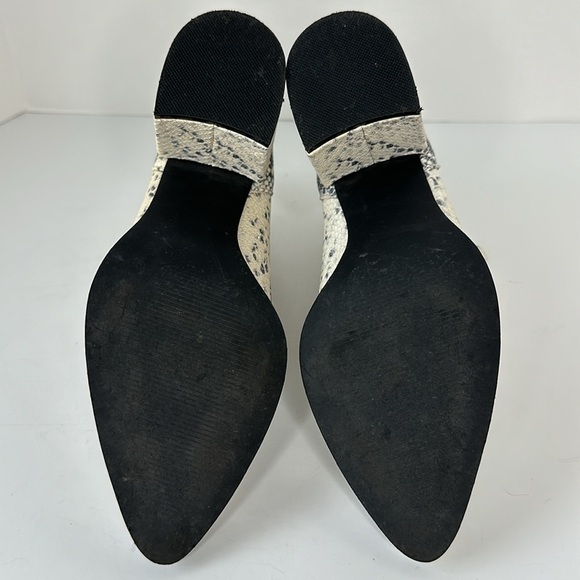 Steve Madden Jillian Leather Snakeskin Heeled Ankle Boots Size 8 - Picture 12 of 12